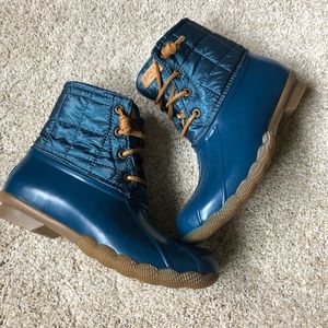 Sperry Quilted Duck Rain boots Women Sz 6
